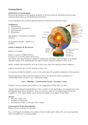 Geology Exam Notes - Key Terms – INTERACTIONS And SPATIAL Science ...