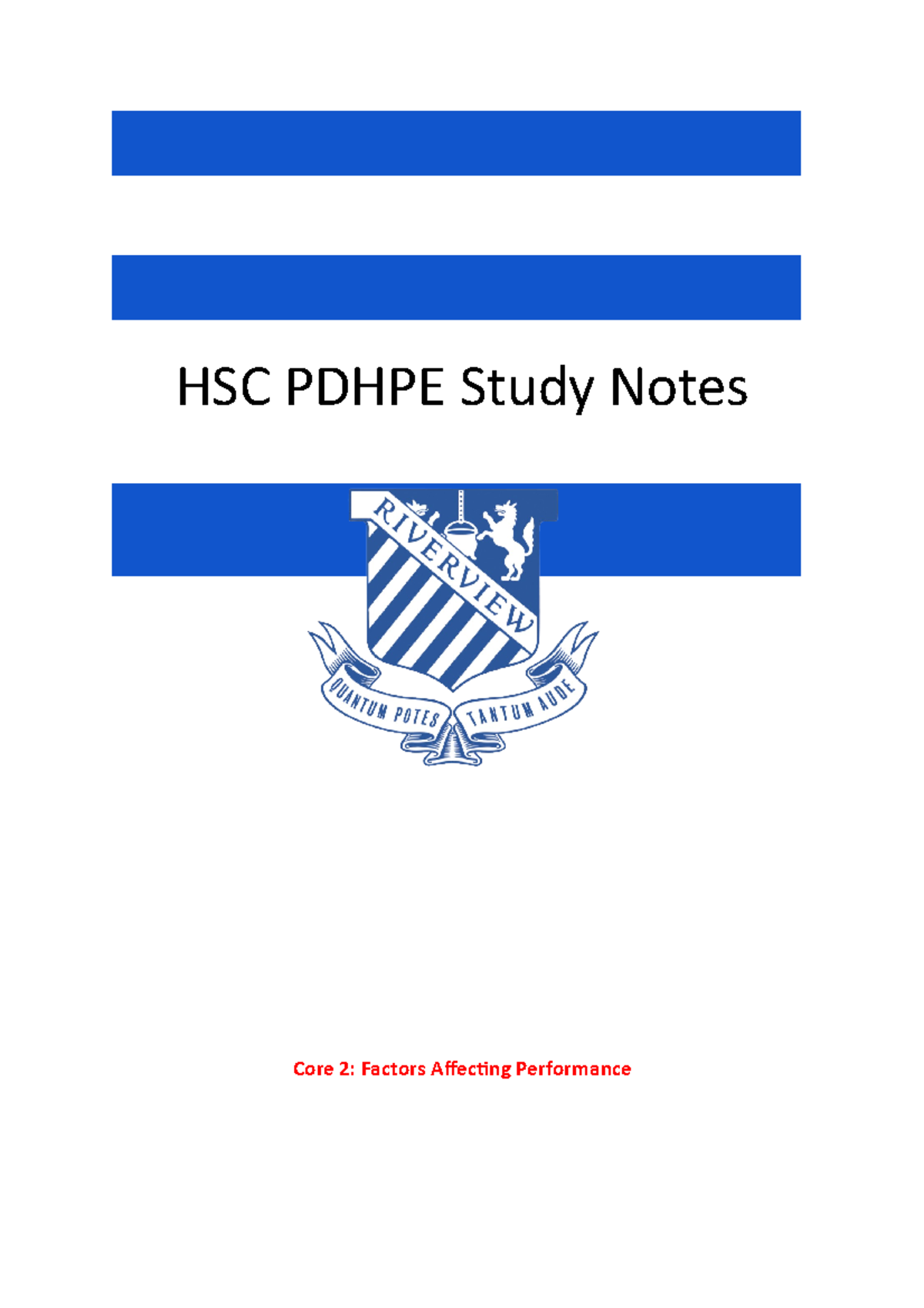 Study Notes - Pdhpe - HSC PDHPE Study Notes Core 2: Factors Affecting ...