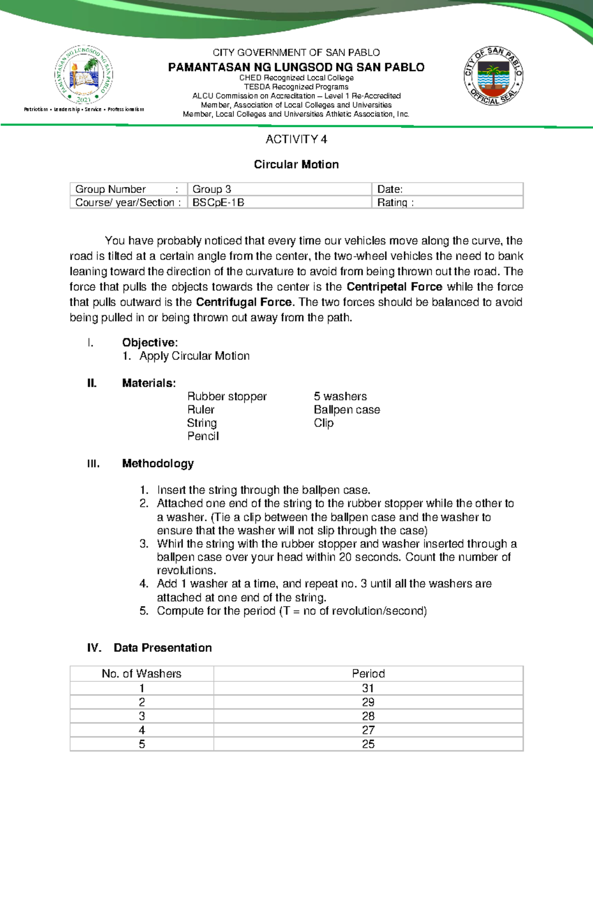 Activity 5 - Circular Motion - CITY GOVERNMENT OF SAN PABLO PAMANTASAN ...