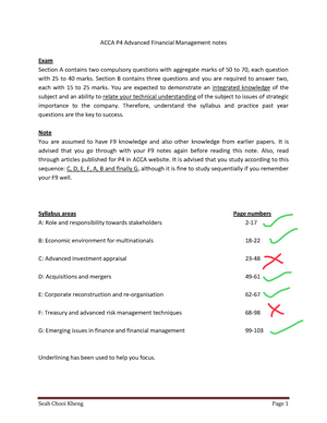 P4 ACCA Workbook Q & A PDF - P4 ACCA Workbook Questions & Solutions ...