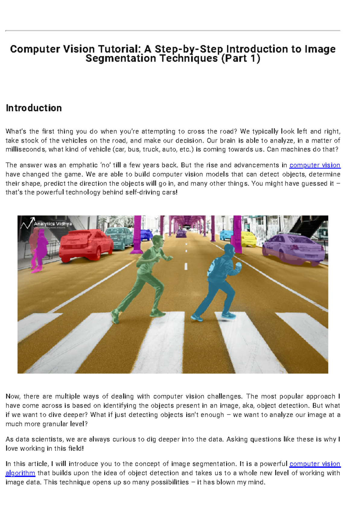 CV Image Segmentation Part-1 - Computer Vision Tutorial: A Step-by-Step ...