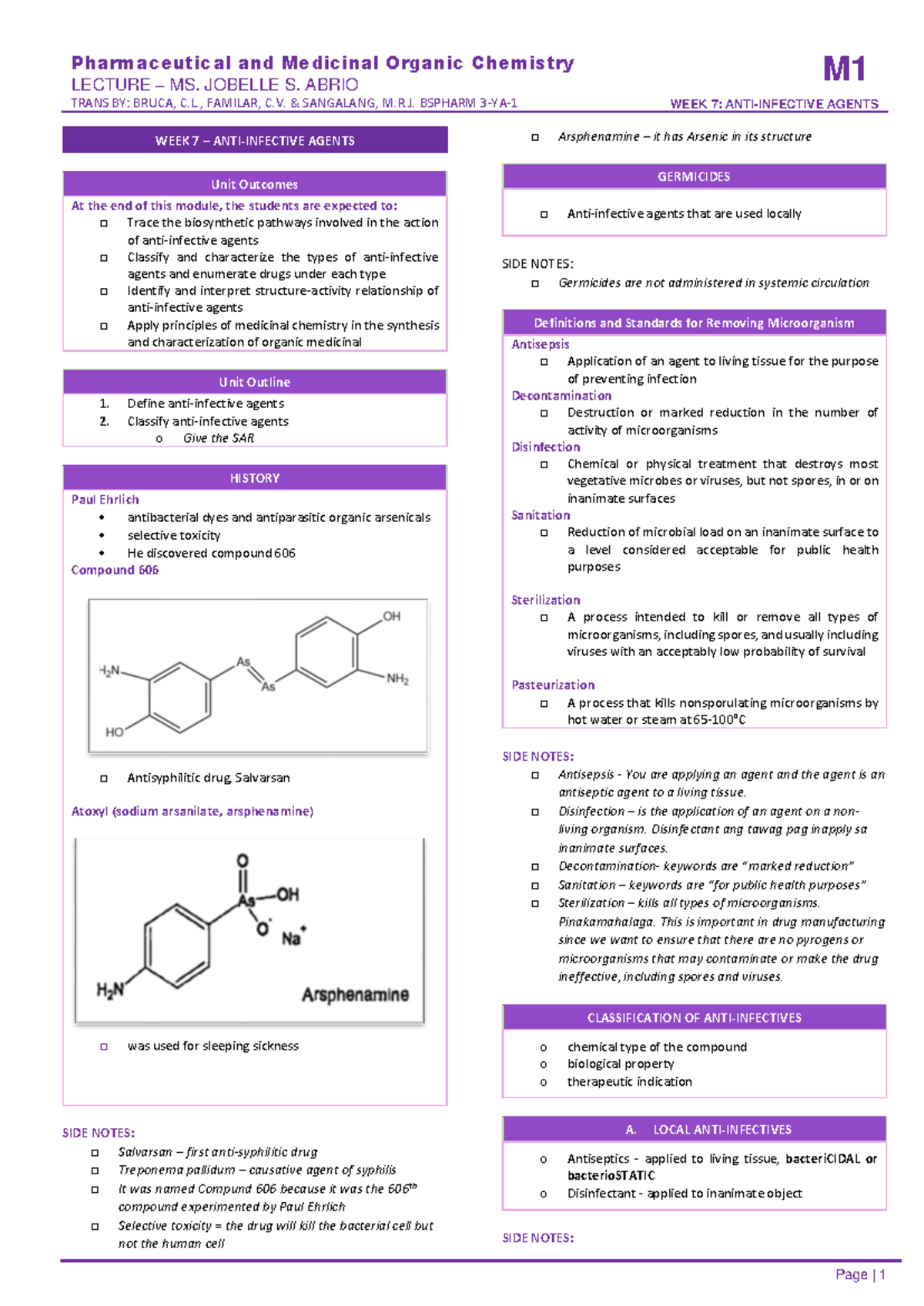 PMOC LEC part 1 - Pharmaceutical and Medicinal Organic Chemistry ...