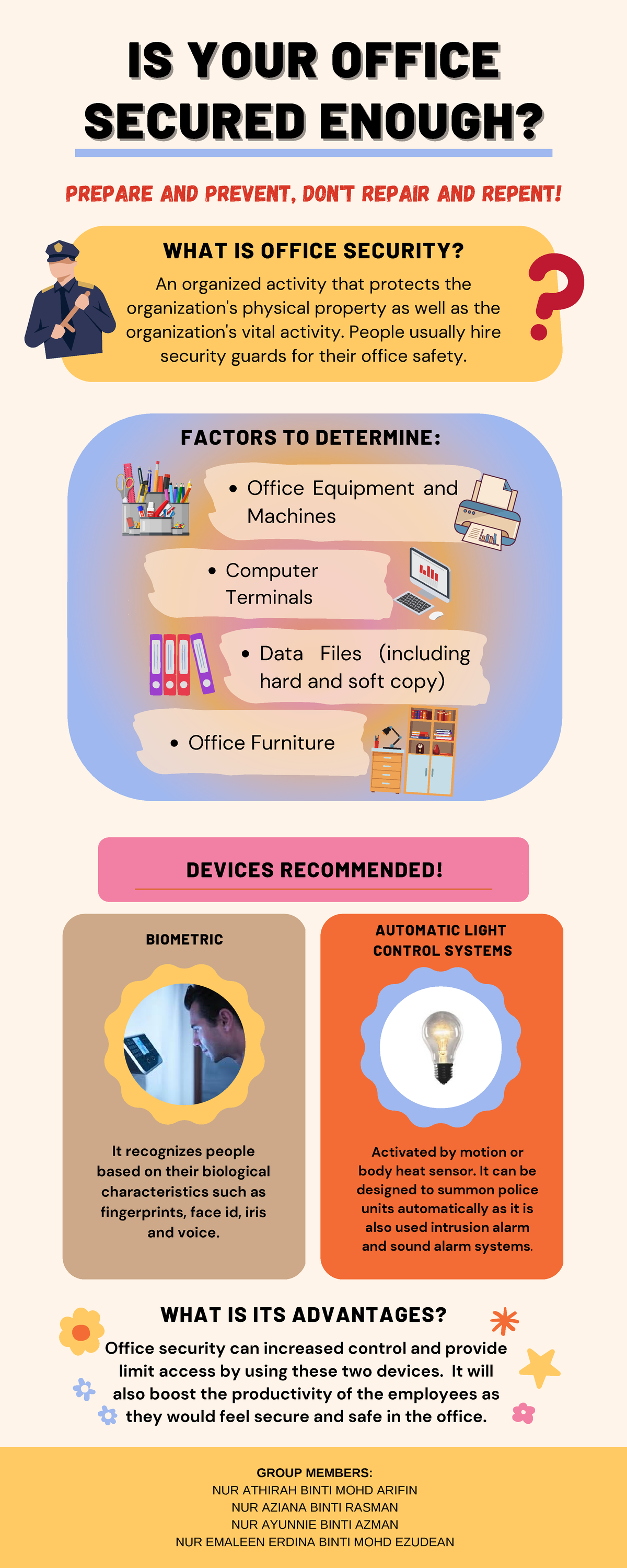 AOM Poster - FACTORS Office Equipment and Machines Office security can ...