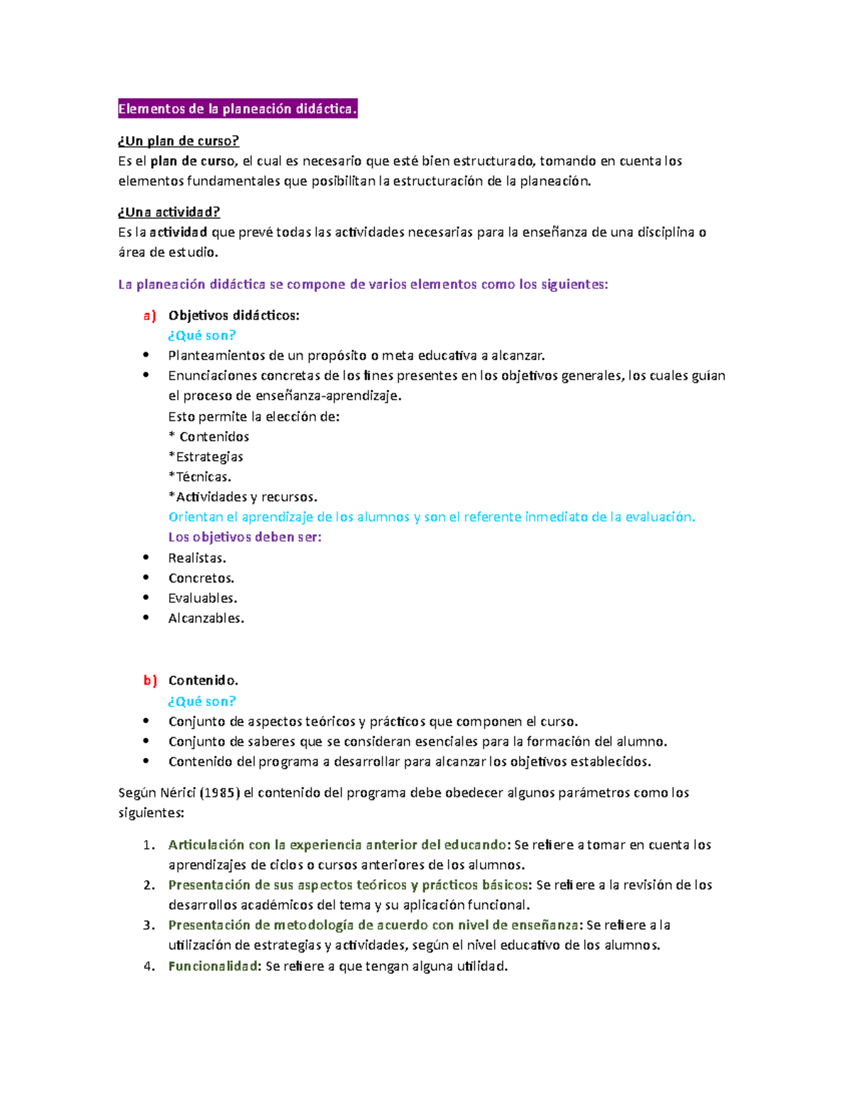 5 Elementos de la planeación didáctica - ¿Un plan de curso? Es el plan ...
