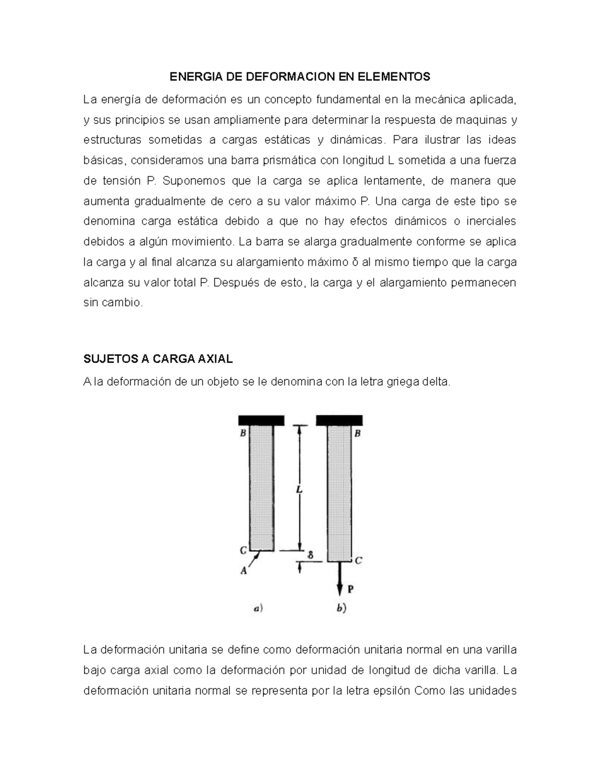 Mecanica De Materiales Unidad 4 - ENERGIA DE DEFORMACION EN ELEMENTOS ...