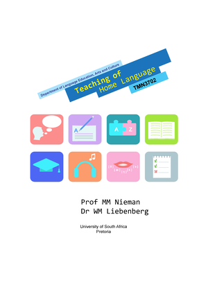 TMN3701 - NOTES - Teaching English First Additional Language In The ...