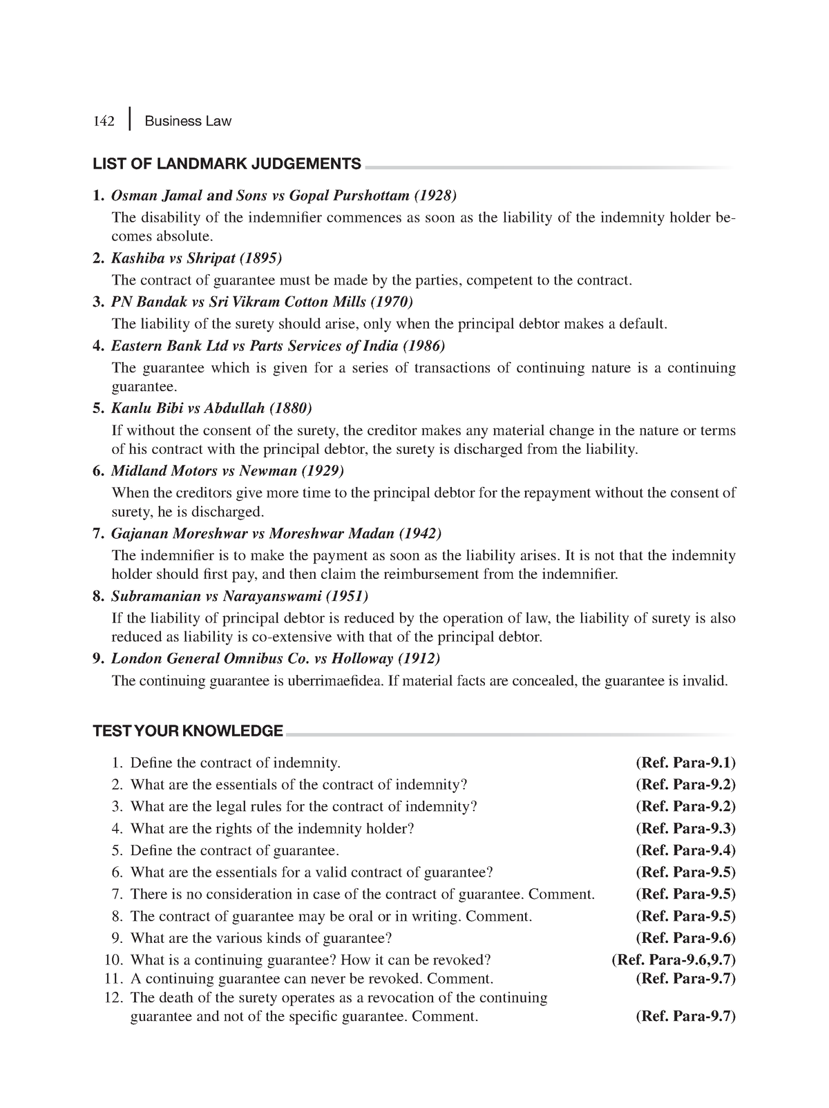 Zlib - N/a - 142 Business Law LIST OF LANDMARK JUDGEMENTS Osman Jamal ...