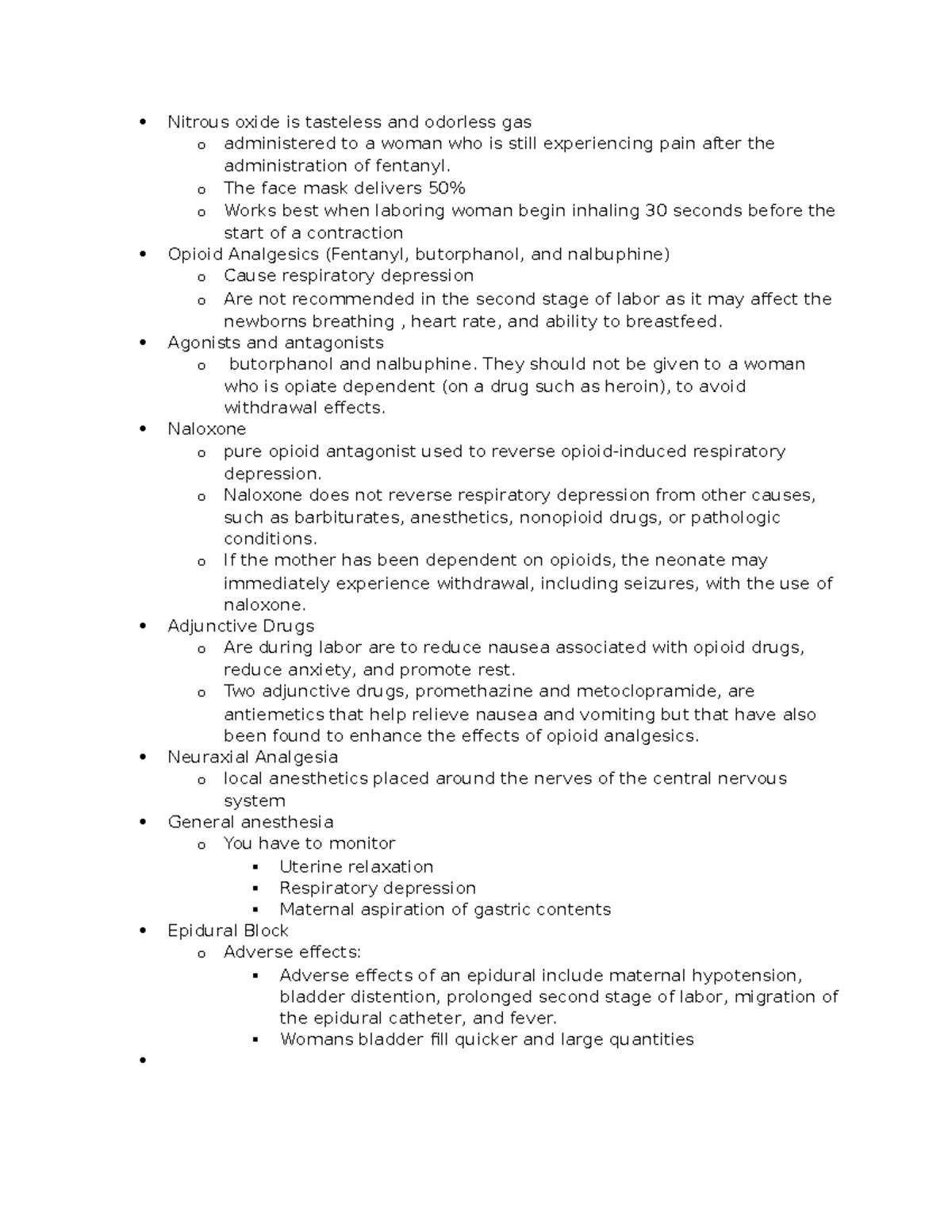 Notes 02 Nitrous oxide is tasteless and odorless gas o administered