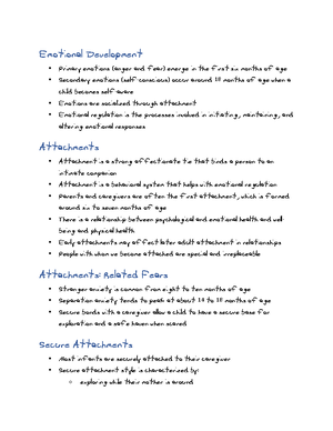 M13 Attachment and Social Situations Emotional Development