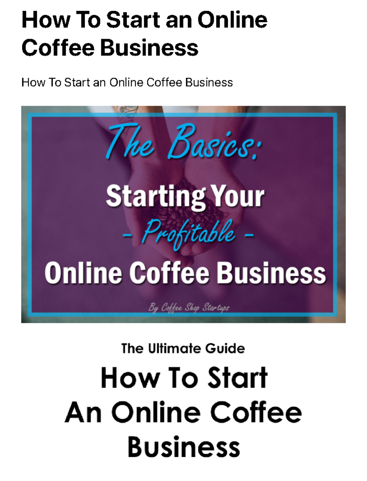 How To Start an Online Coffee Business 5 Easy Steps How To Start an