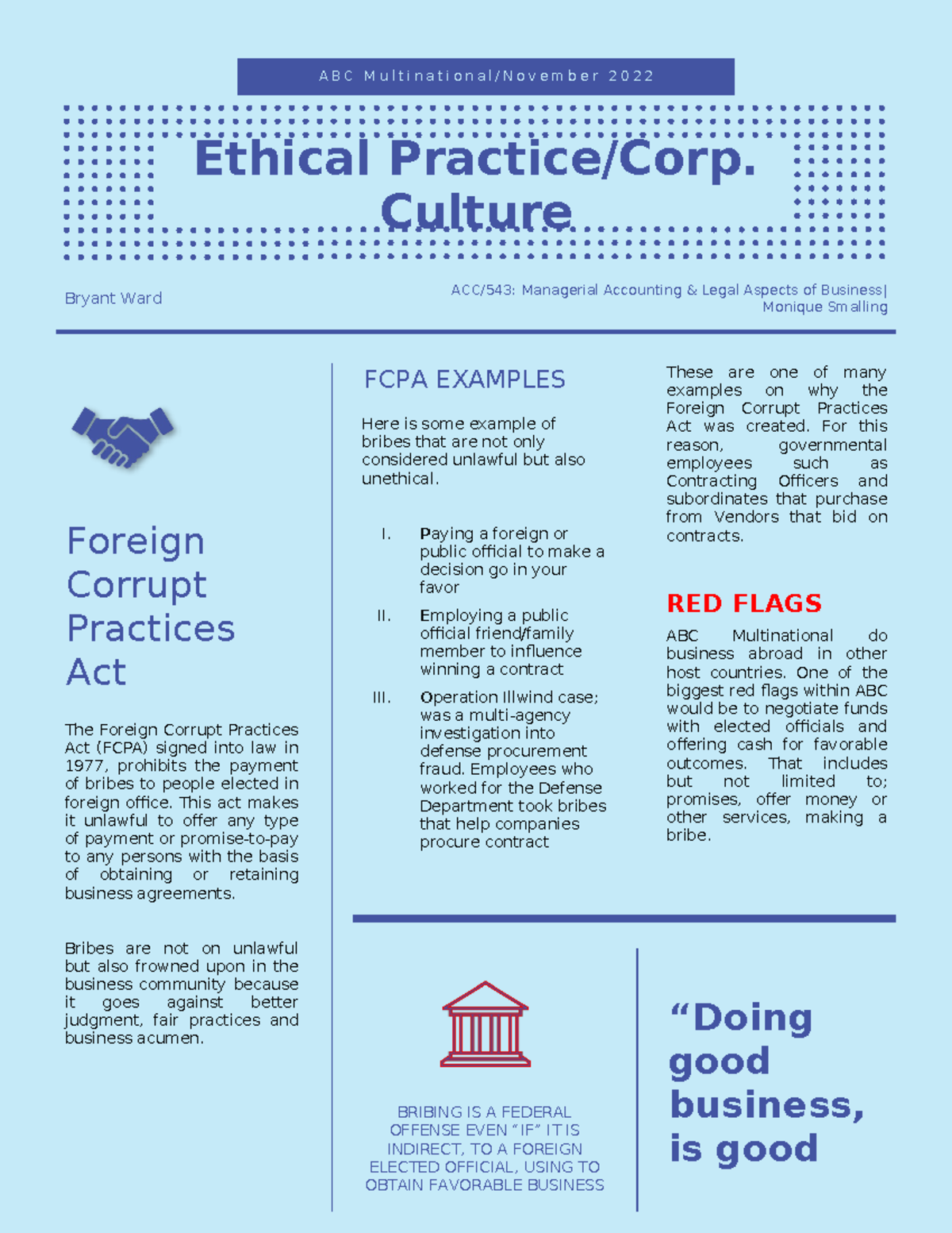 Foreign Corrupt Practices Act - A B C M u l t i n a t i o n a l / N o v ...