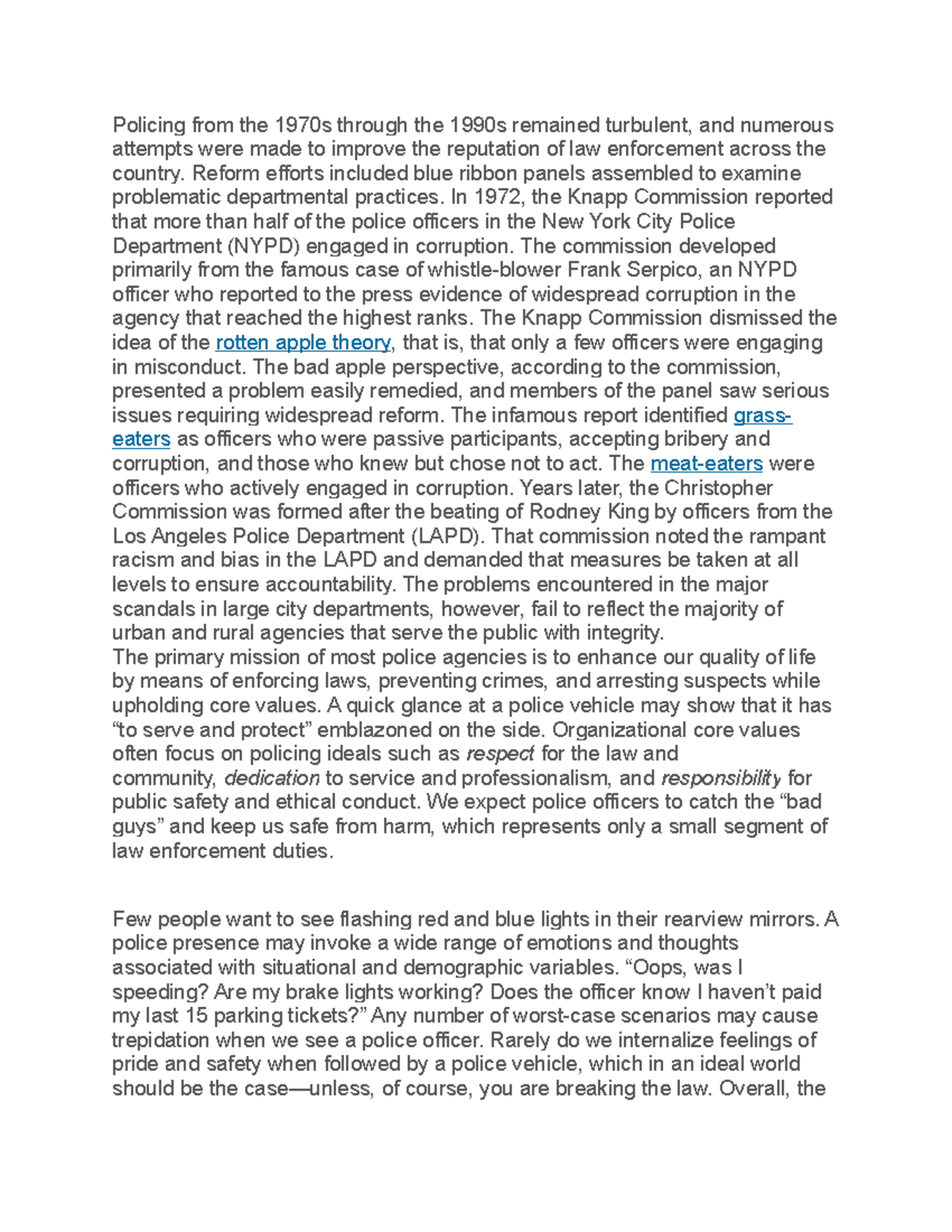 CJ 36 - CJ Work For the Introduction to Criminal Justice Class ...