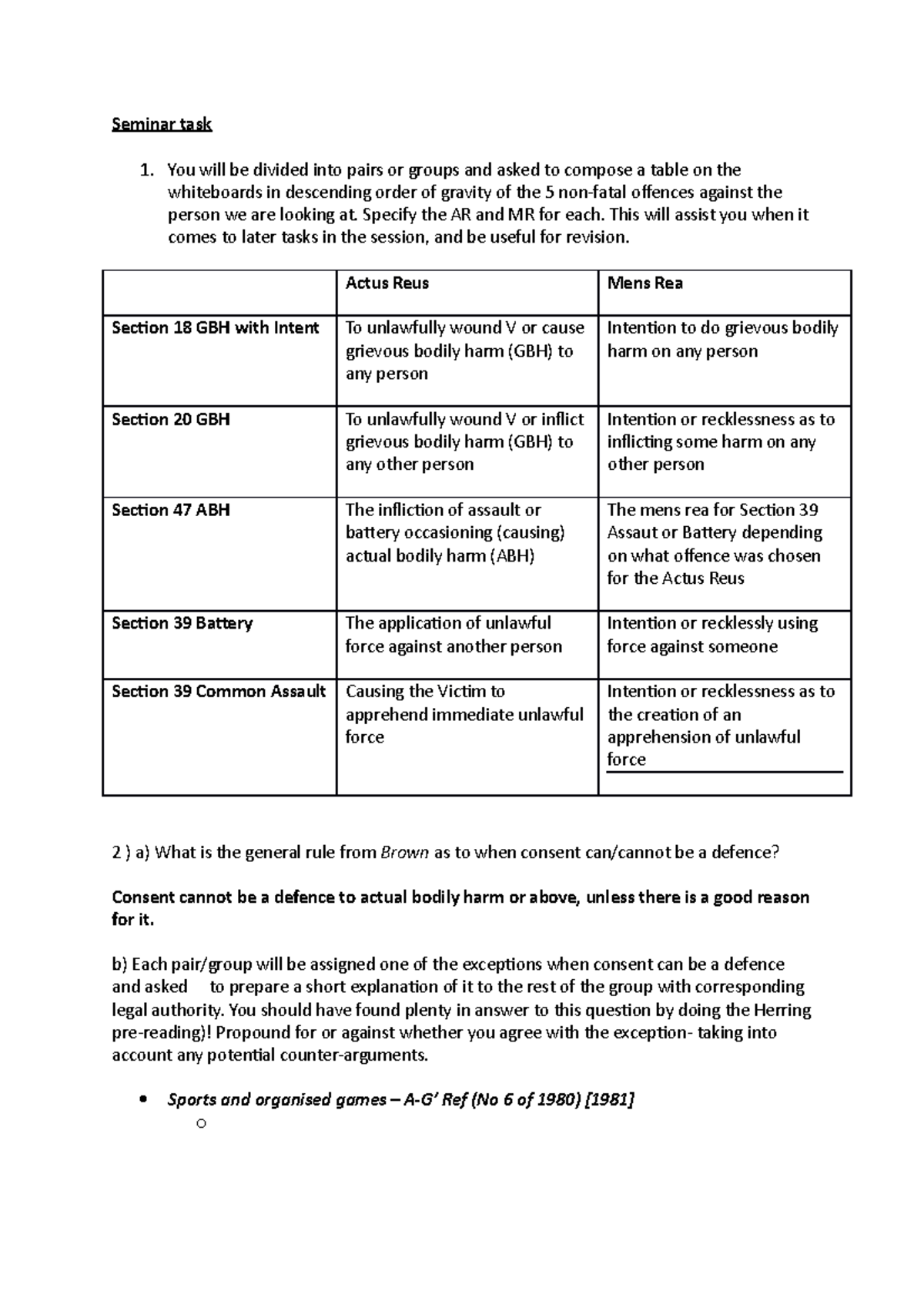 OAP Seminar Task - Seminar task You will be divided into pairs or ...