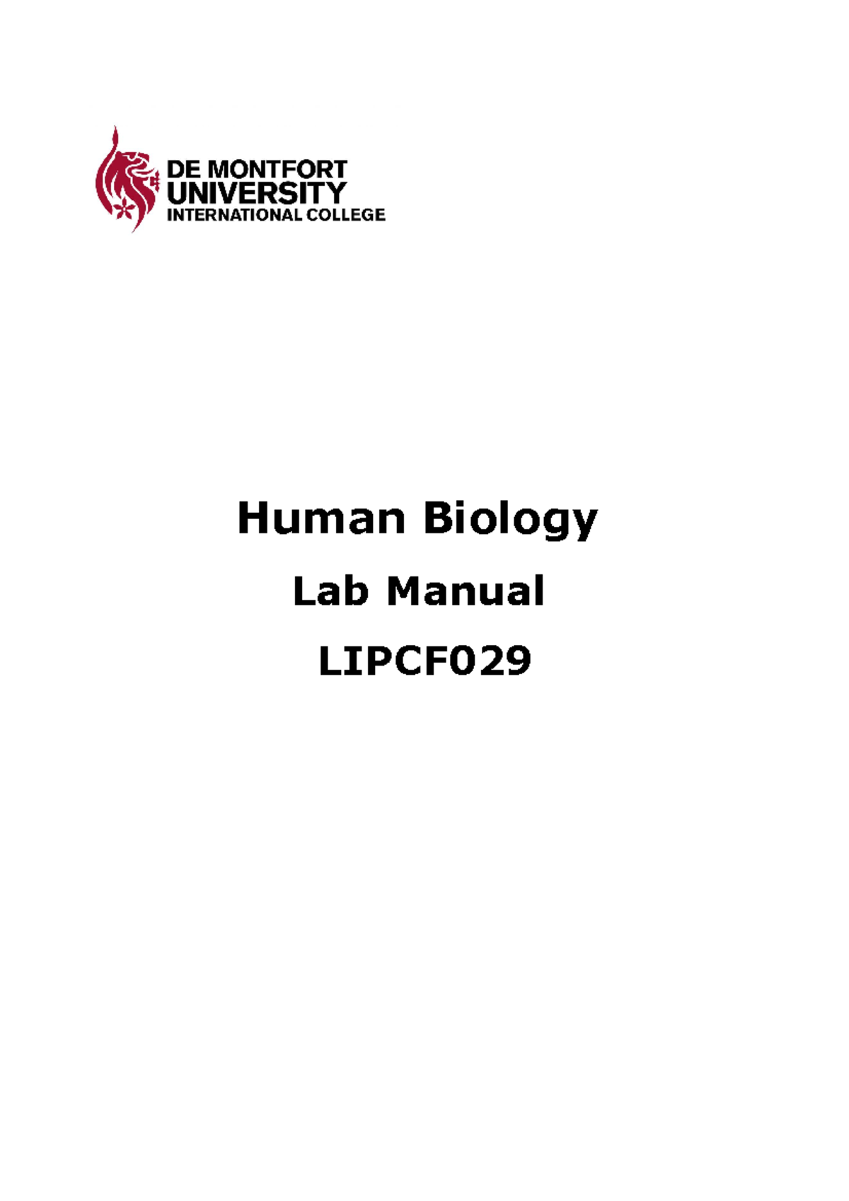 Human Biology Lab Manual 2022 (new)(1) 1 Human Biology Lab Manual