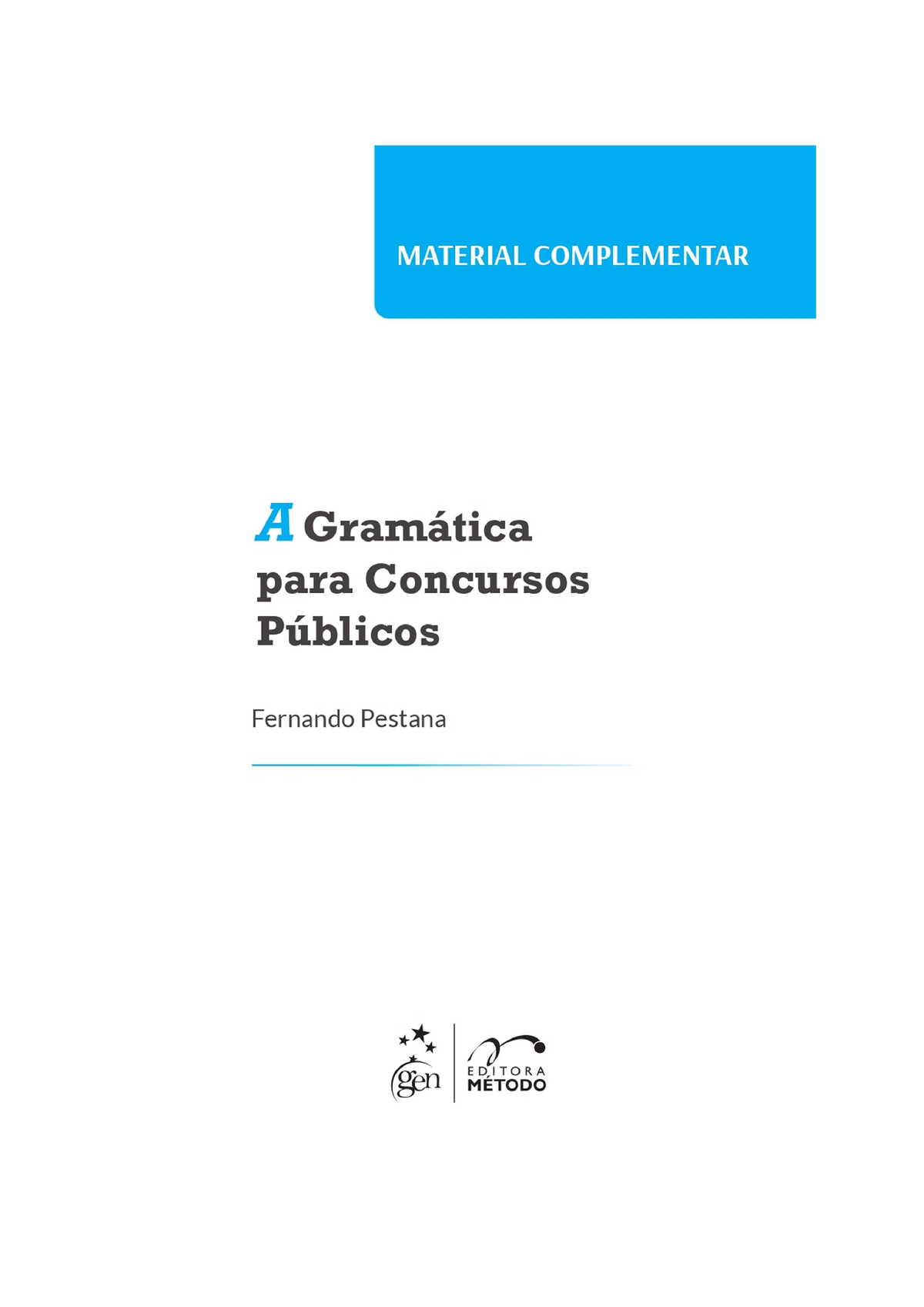 A Gramática Para Concursos Públicos 5ª Edição Material Complementar