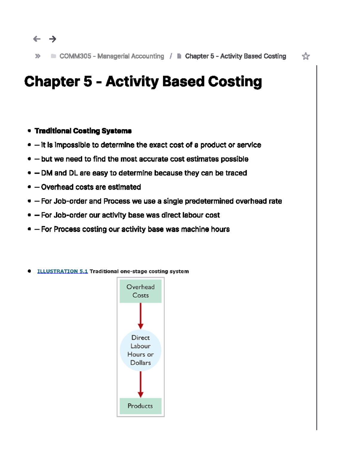 Chapter 5 - Activity Based Costing - COMM305 - COMM 305 - Studocu