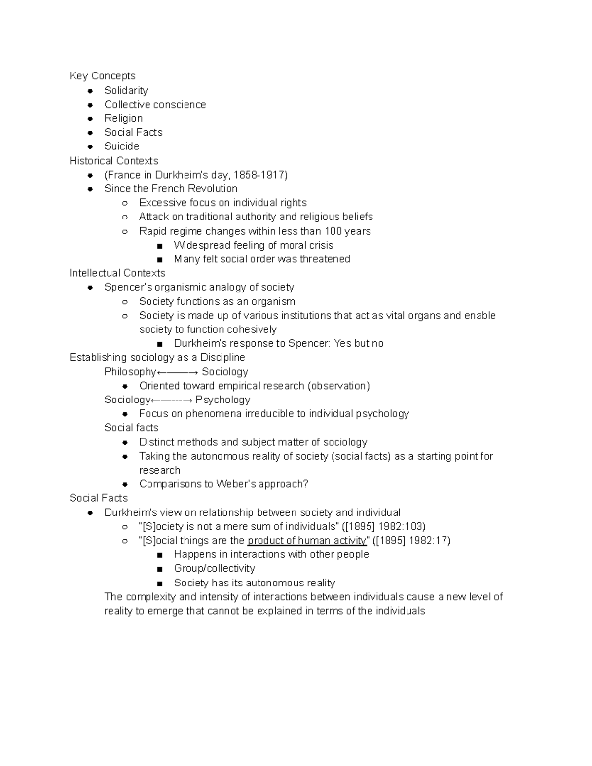 SOC 301 3 1 - Lecture Notes - Key Concepts Solidarity Collective ...