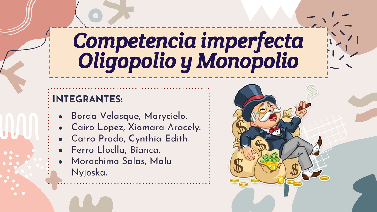 Monopolio Y Oligopolio - Competencia Imperfecta Oligopolio Y Monopolio ...