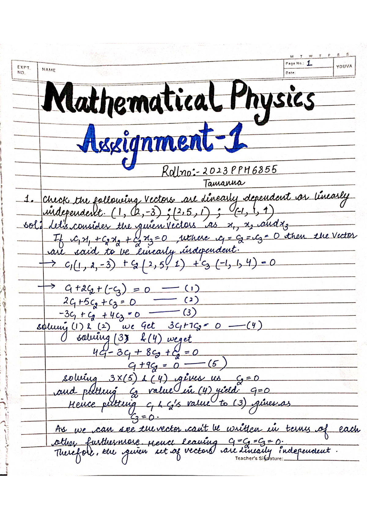 Mathematical Physics - Bsc(h) Physics - Studocu