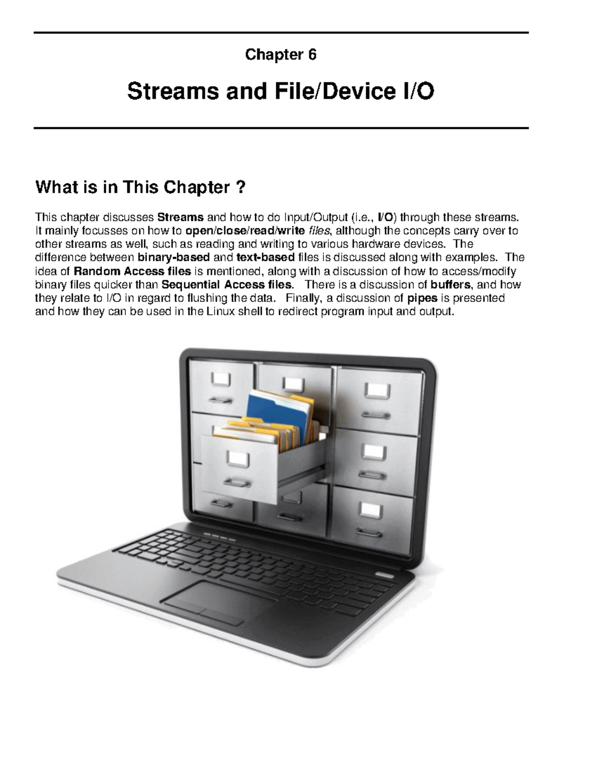 COMP2401 Ch6 Streams And File IO - Chapter 6 Streams and File/Device I ...