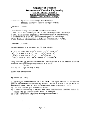 CHE 230 HW-3 Chemical Reaction Calculations - CHE 230 HW-3: Chemical ...