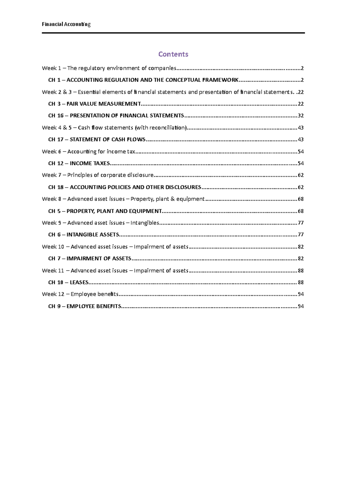 Financial accounting notes - 203A - TAFE NSW - Studocu