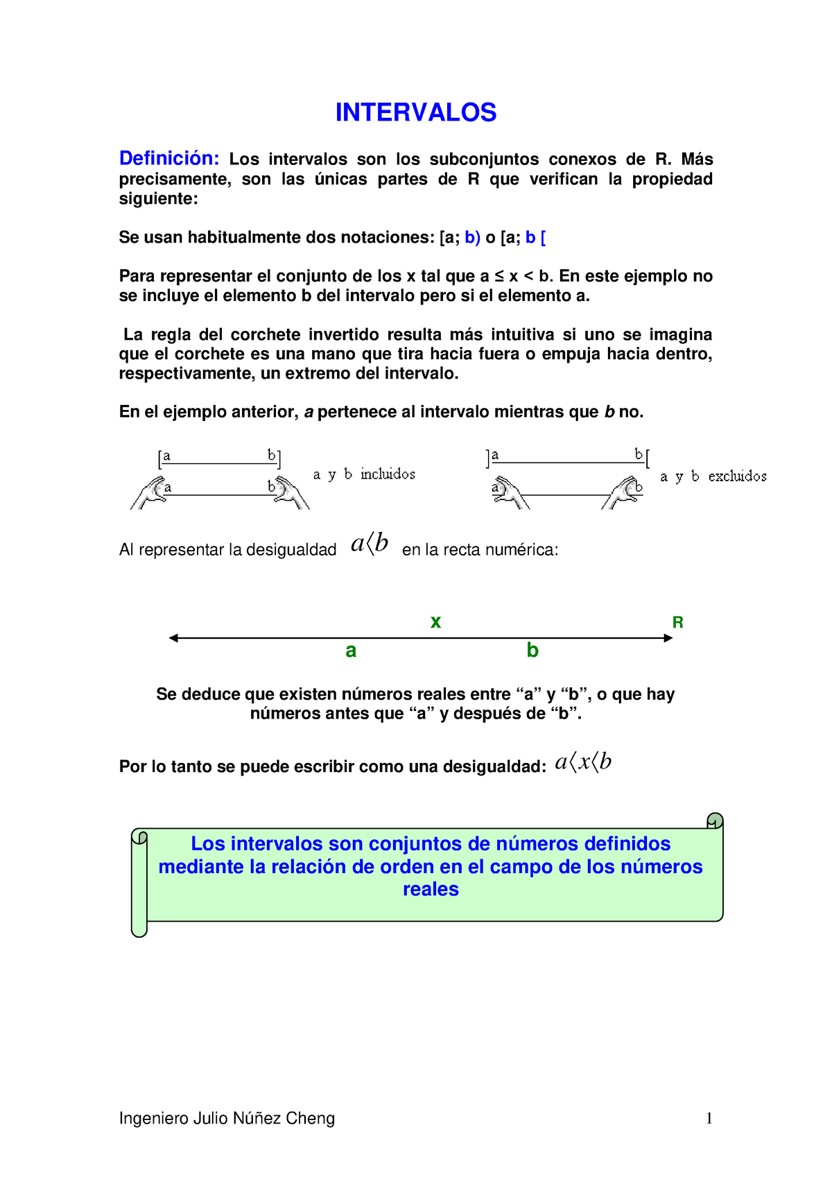 Intervalos - INTERVALOS Definición: Los Intervalos Son Los Subconjuntos ...