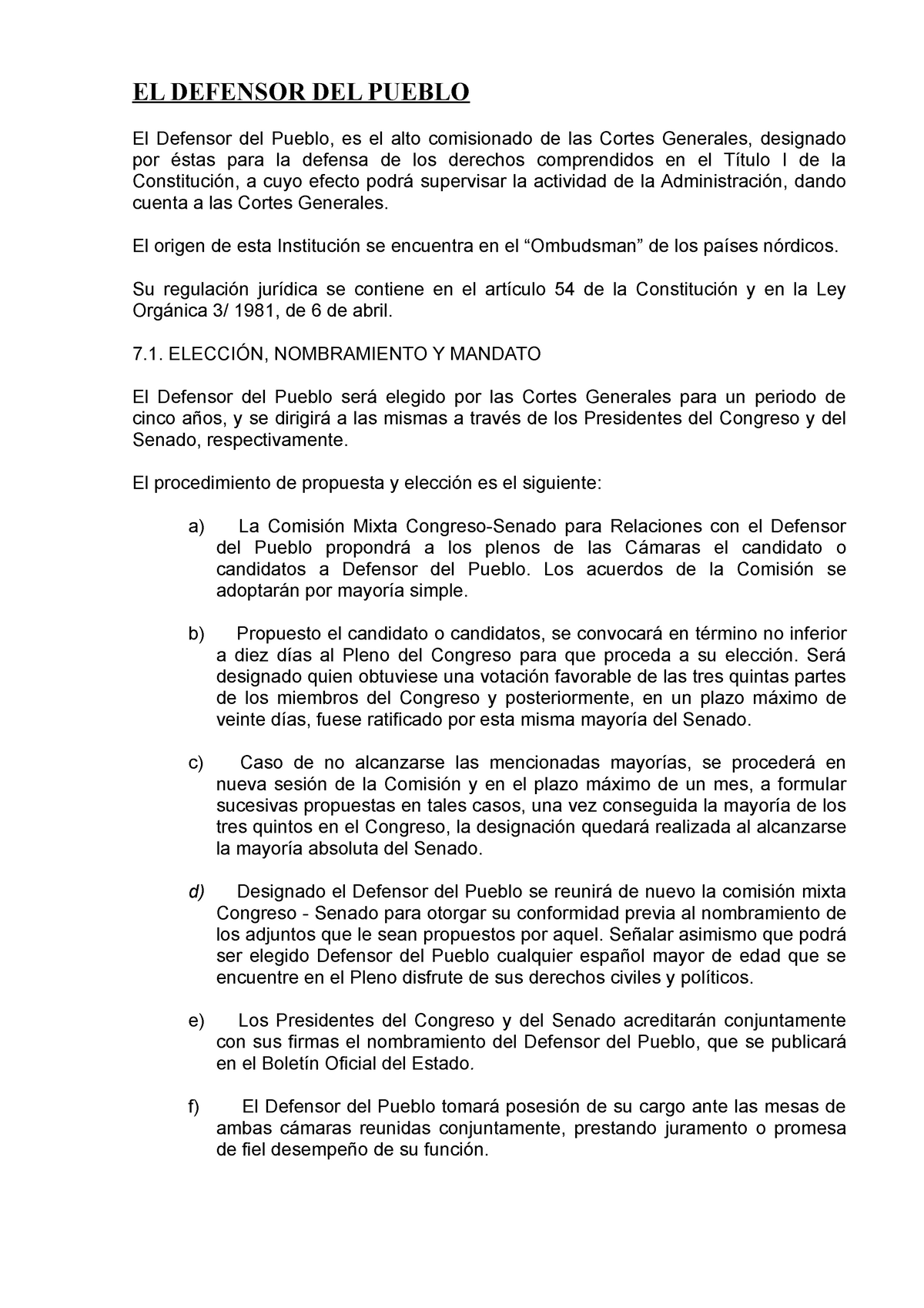 El Defensor Del Pueblo Y El Tribunal Constitucional El Defensor Del Pueblo El Defensor Del 2333