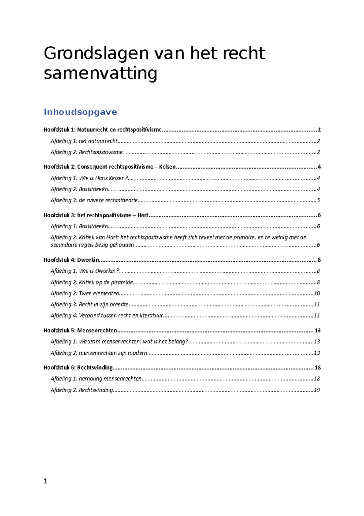 Grondslagen Van Het Recht Samenvatting - Grondslagen Van Het Recht ...