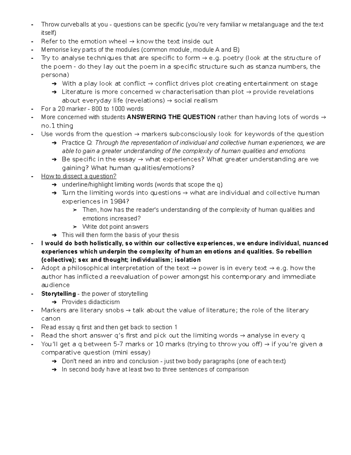 TIPS FROM A HSC Marker - Throw curveballs at you - questions can be ...