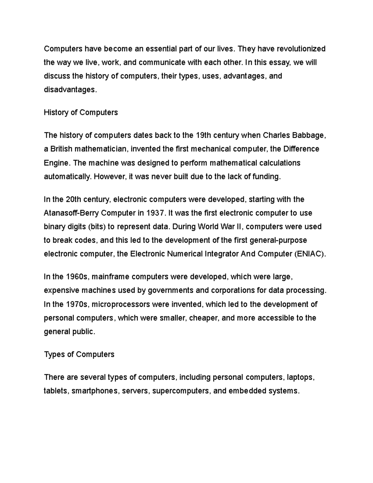 Studoc-2 - Class notes - Computers have become an essential part of our ...
