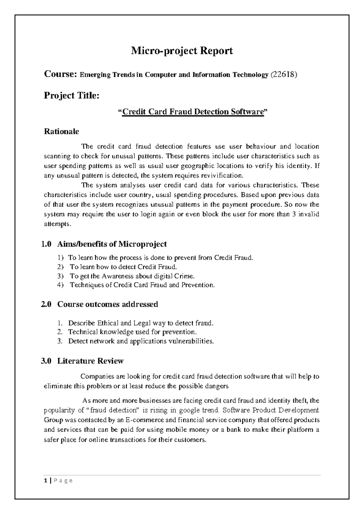 Finals ETI report - Micro-project Report Course: Emerging Trends in ...
