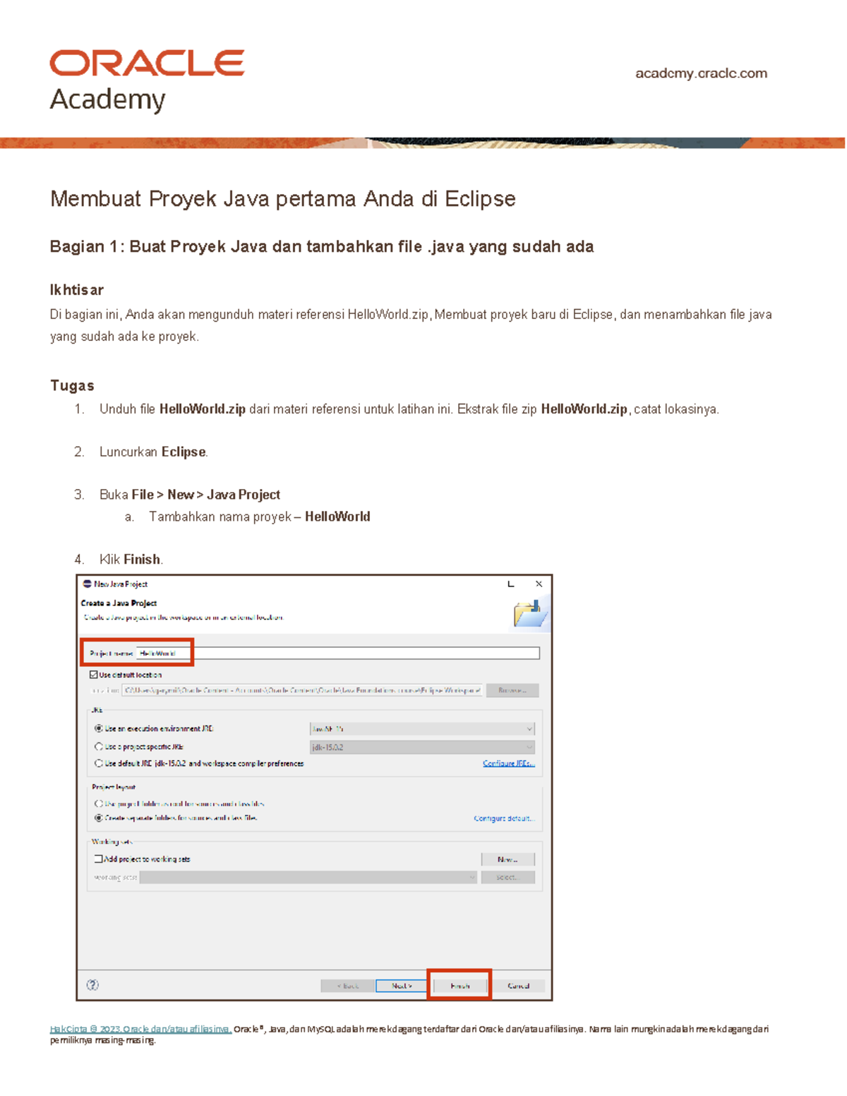 Creating your first java programs in eclipse id hak cipta 2023
