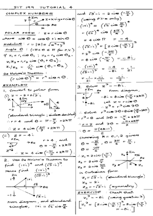 SIT199 Problem Sets - PRACTICE MATERIALS - Set 1 Trigonometric ...