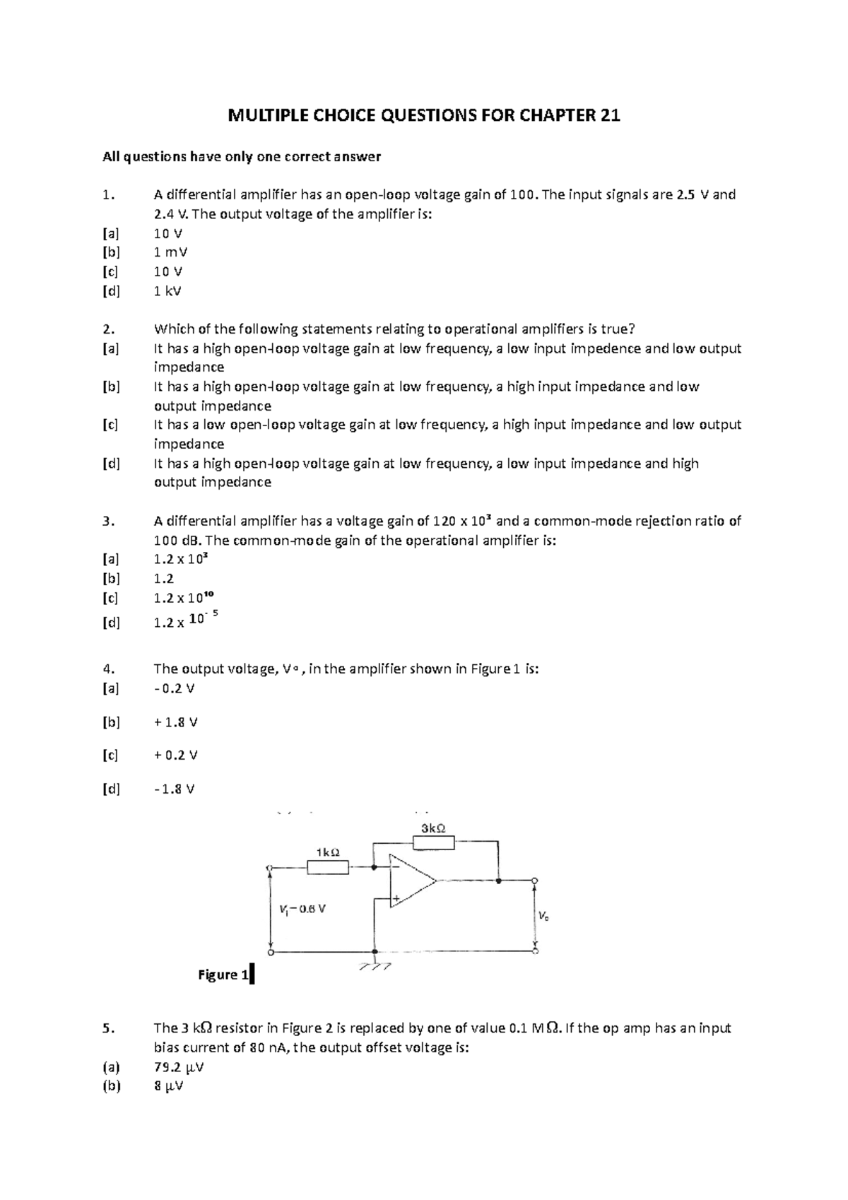 Civil Engineering - MULTIPLE CHOICE QUESTIONS FOR CHAPTER 21 All ...