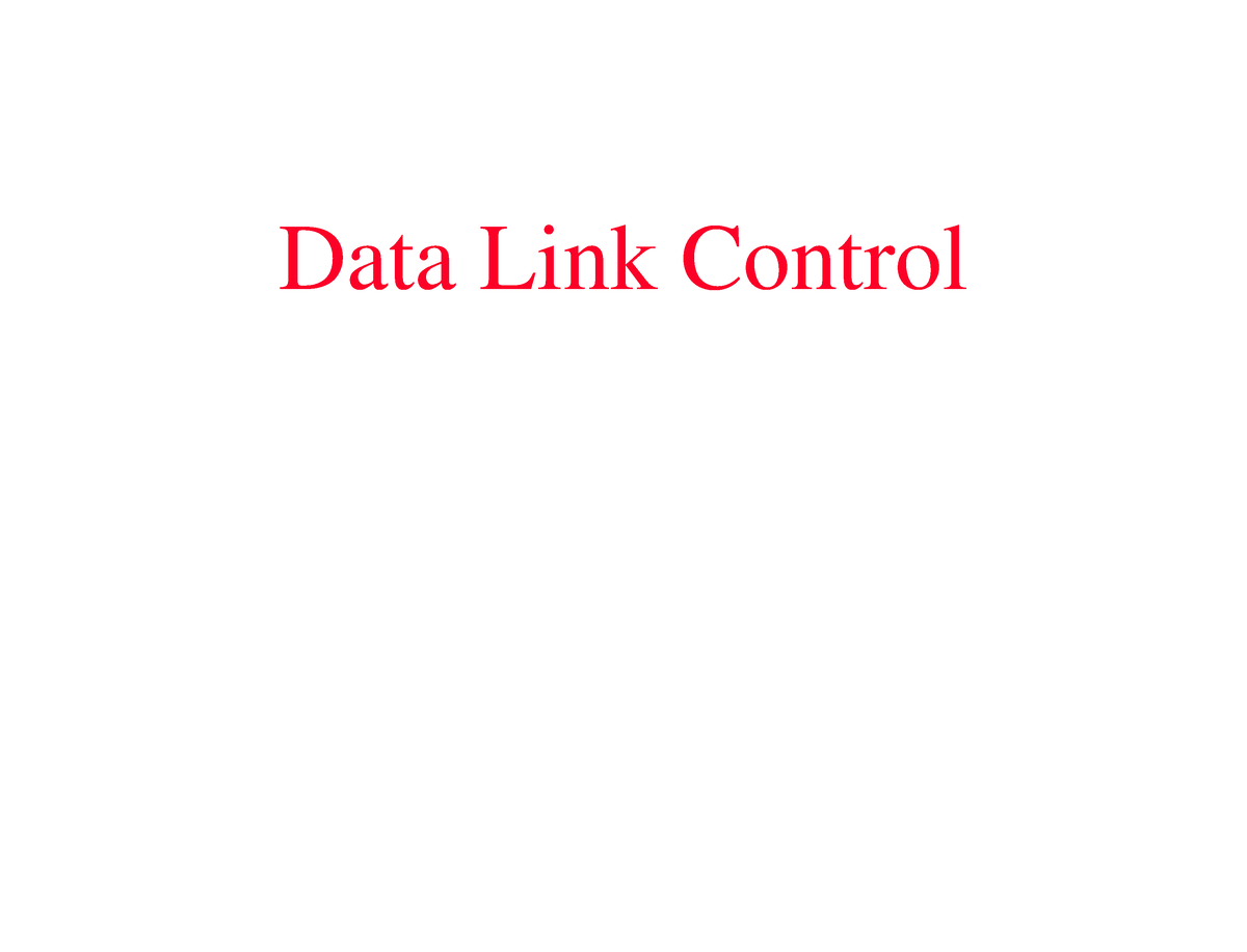 02b Data Link Control - Good - Data Link Control Input Stream Stuffed ...