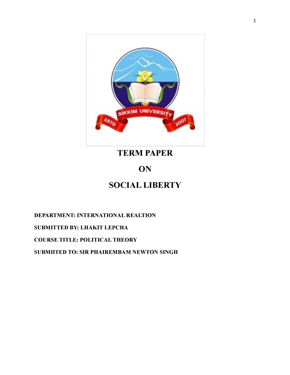 essay on social liberty