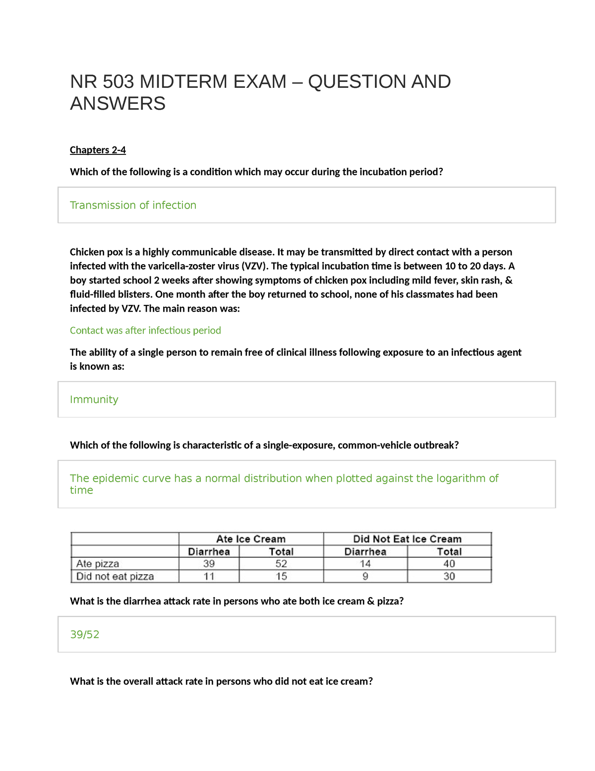 NR 503 Week 8 Final Quiz (LATEST) 100% Correct Answers - Nursing
