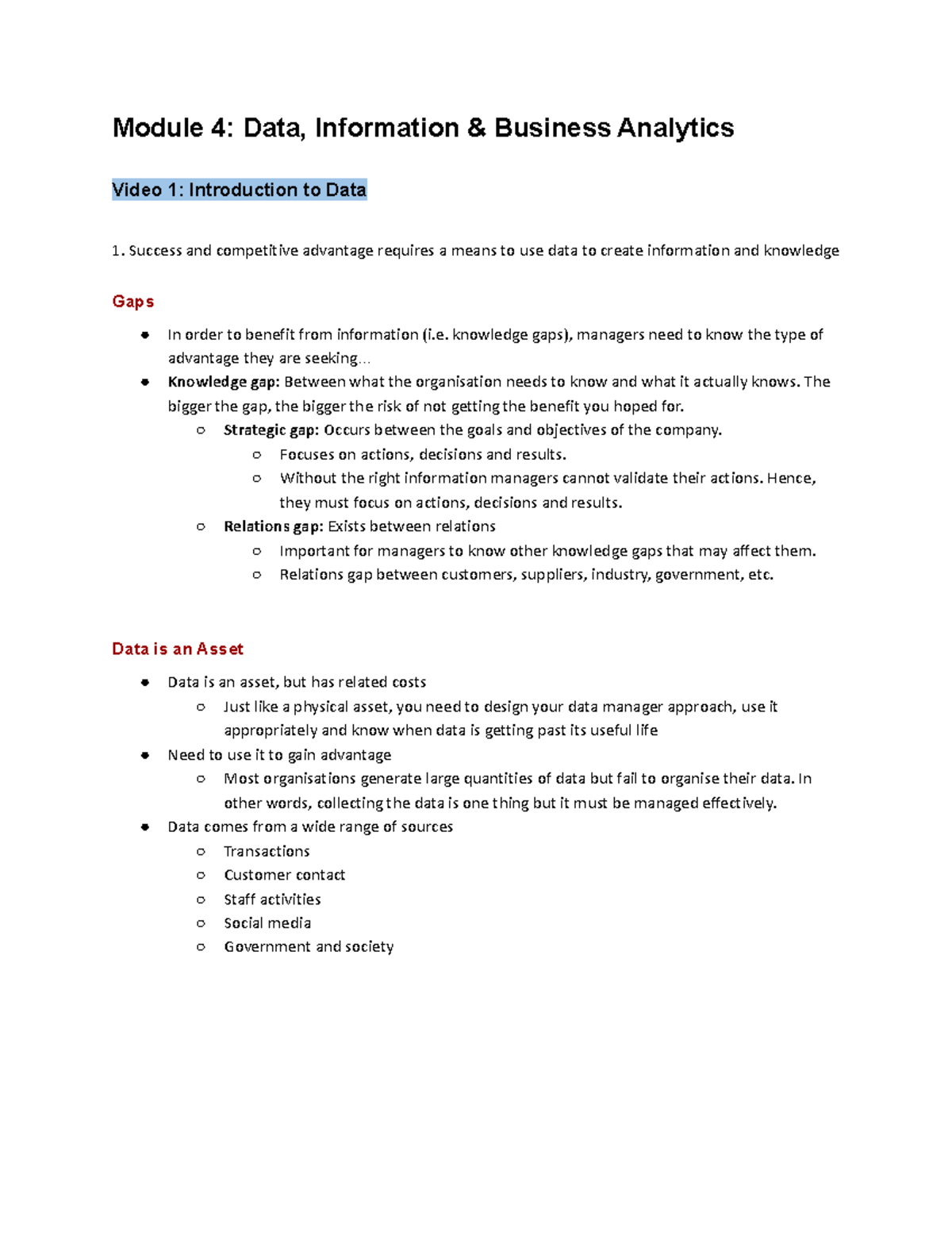 Info101 modules 4 6 lecture notes - Foundations of Information Systems ...