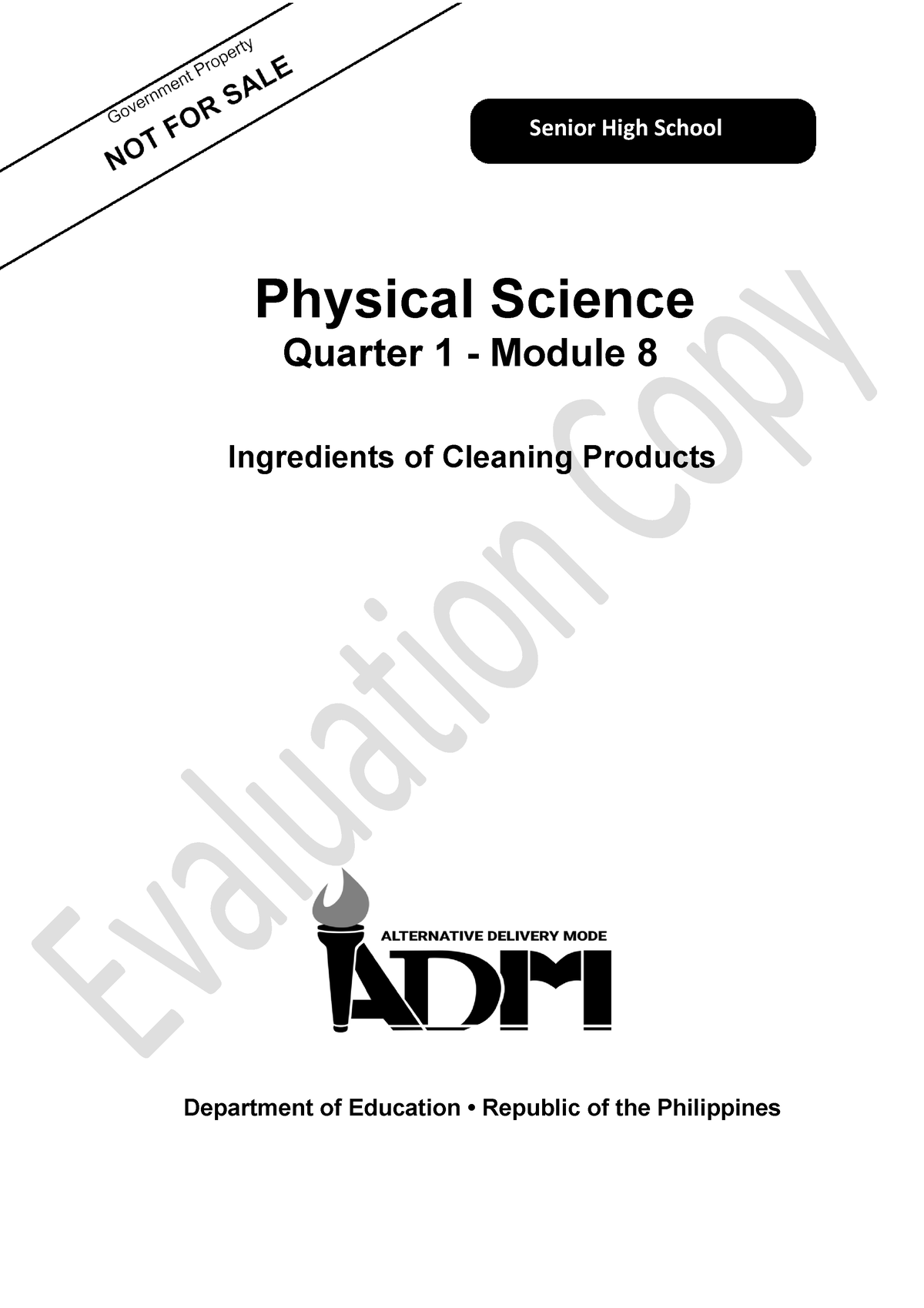 Physical Science Q1 Module 8 V5 - I ####### Senior High School Physical ...