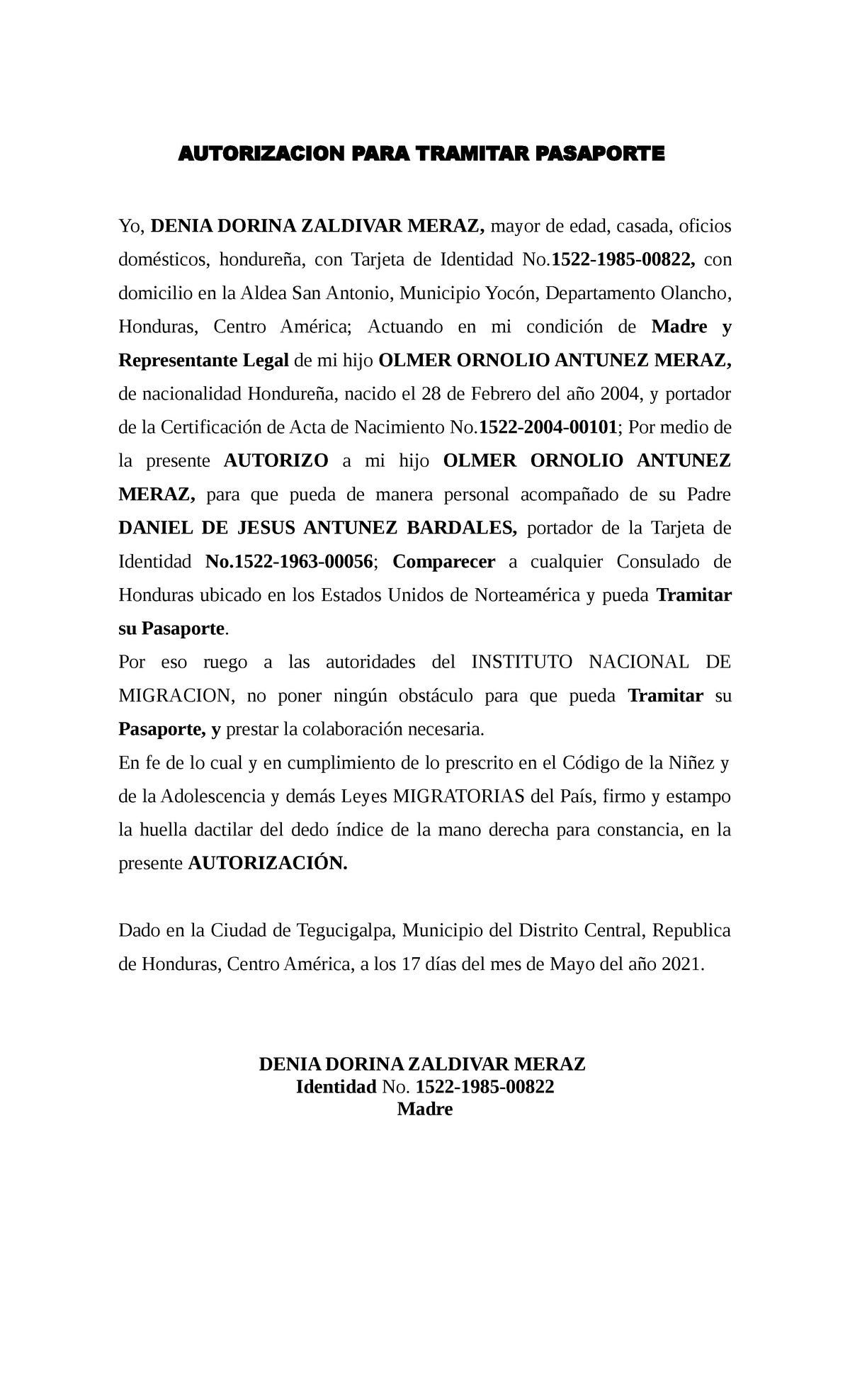 Carta De Autorizacion A Recoer Pasaporte Ejemplo 7636