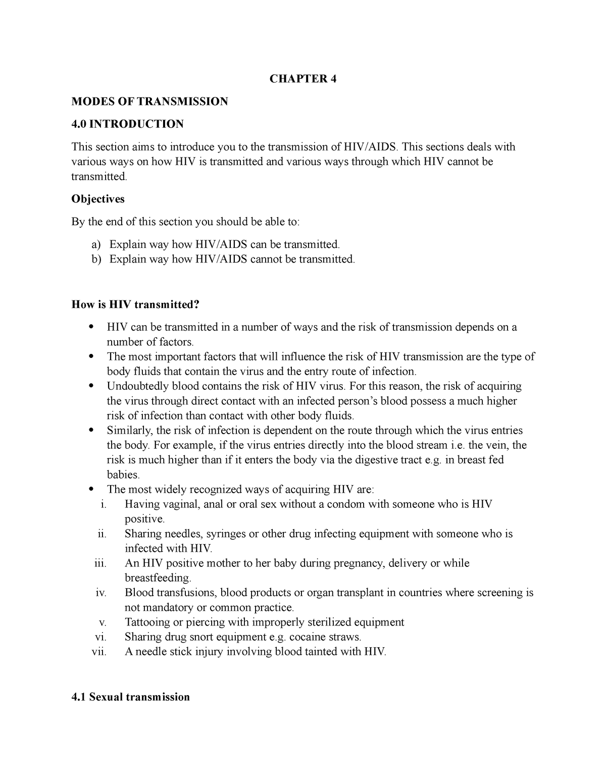 Chapter 4 - Cool - CHAPTER 4 MODES OF TRANSMISSION 4 INTRODUCTION This ...