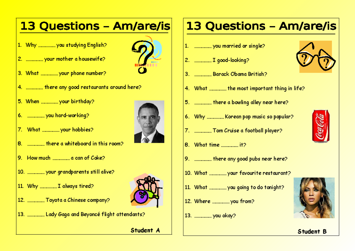 13 Questions BE - ___________________________________ 1. Why ...