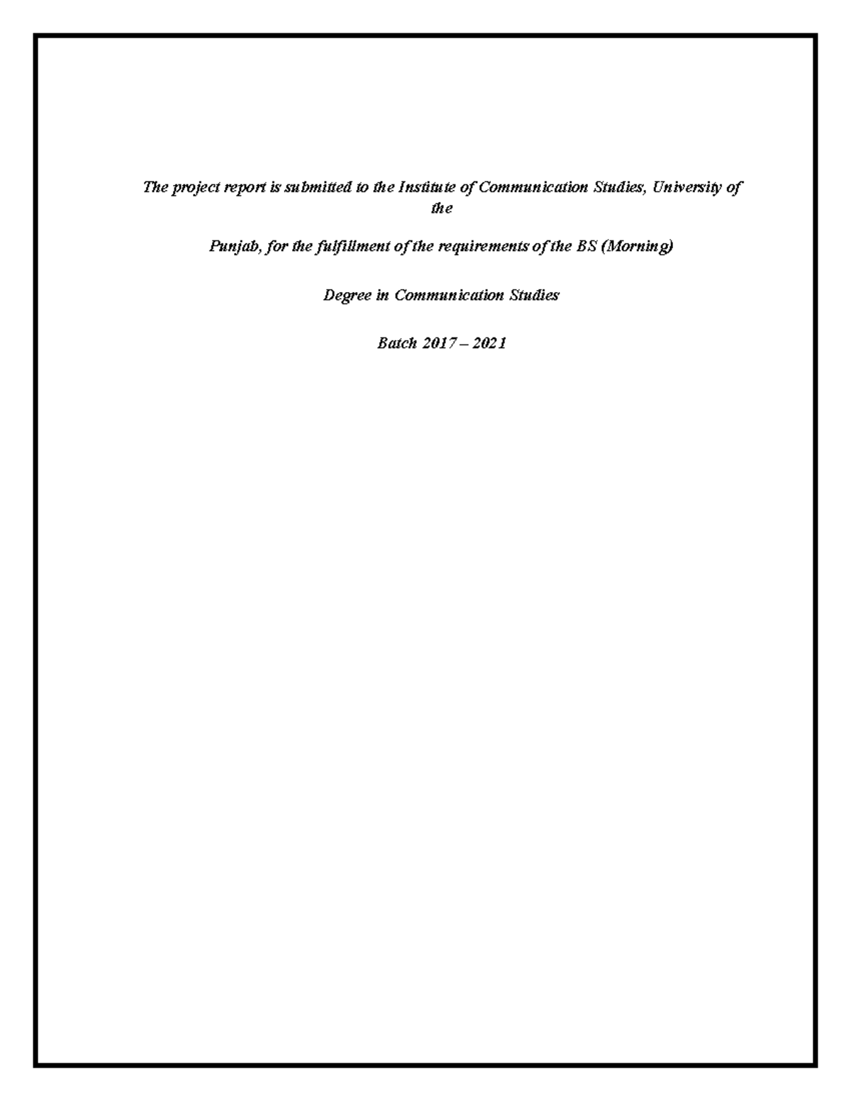 Project - Done - The project report is submitted to the Institute of ...