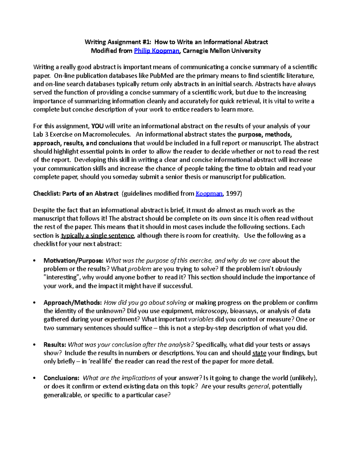 K101 Lab Writing 1 Instructional Abstract Writing Assignment 1 How