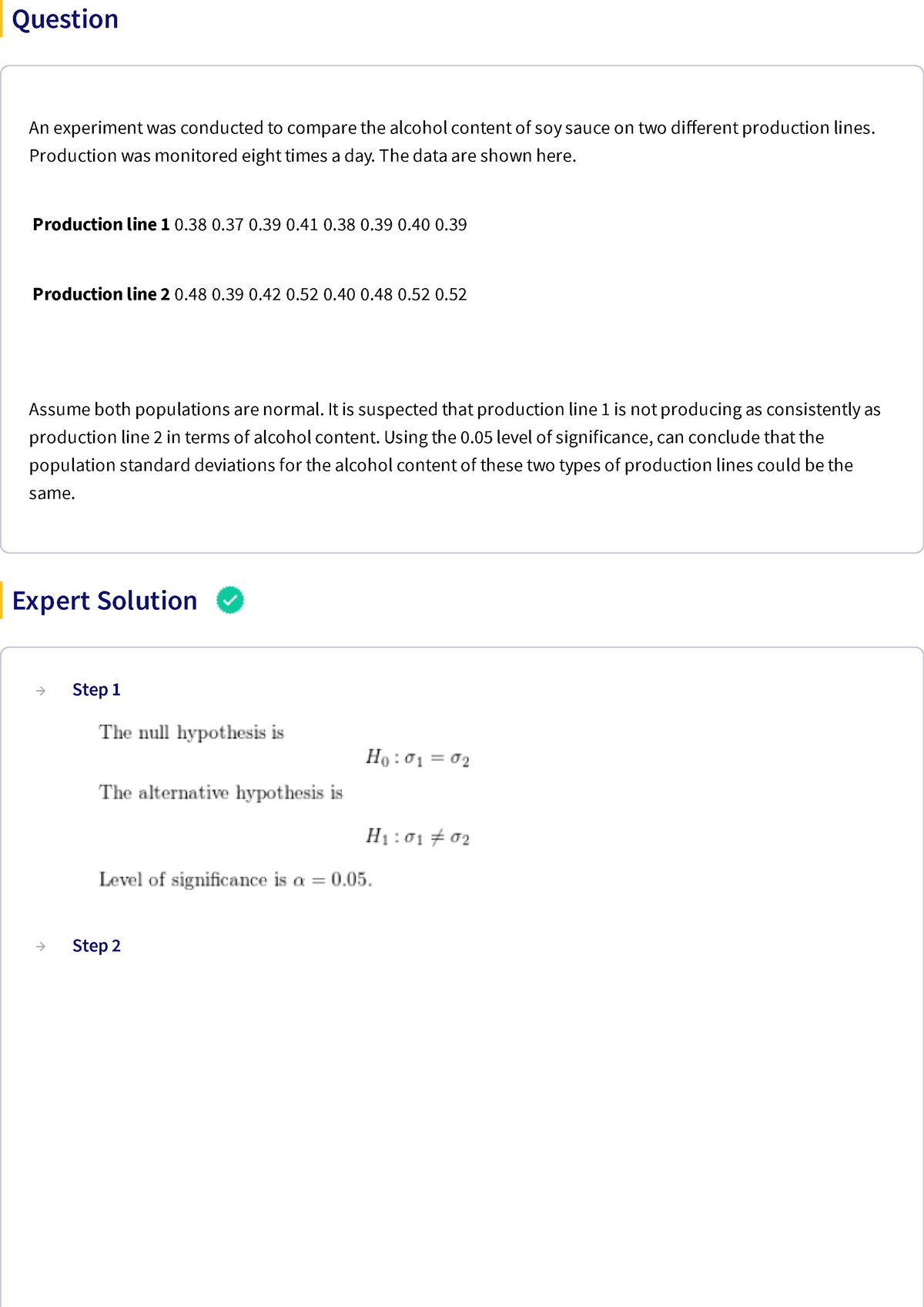 Answered An Experiment Was Conducted To Compare... Bartleby - Question ...