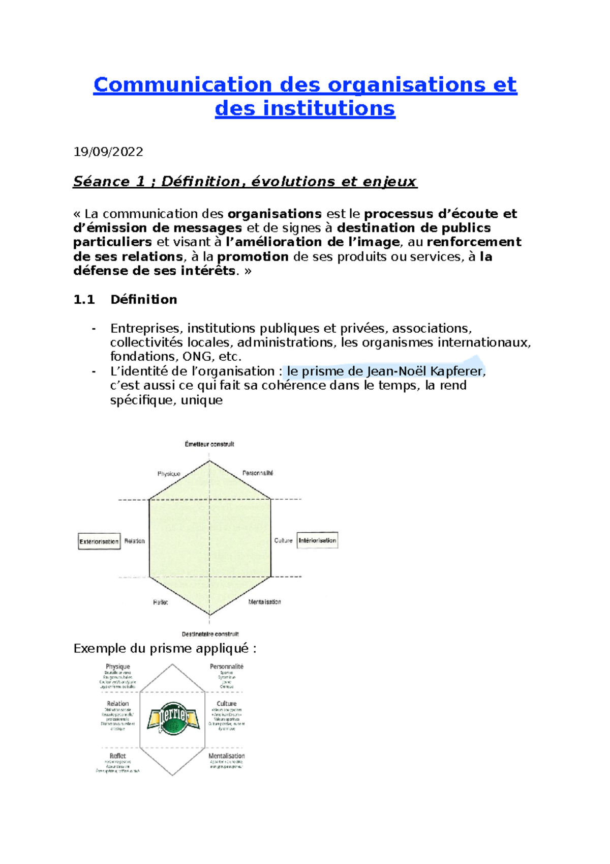 Communication Des Organisations Et Des Institutions - Communication Des ...