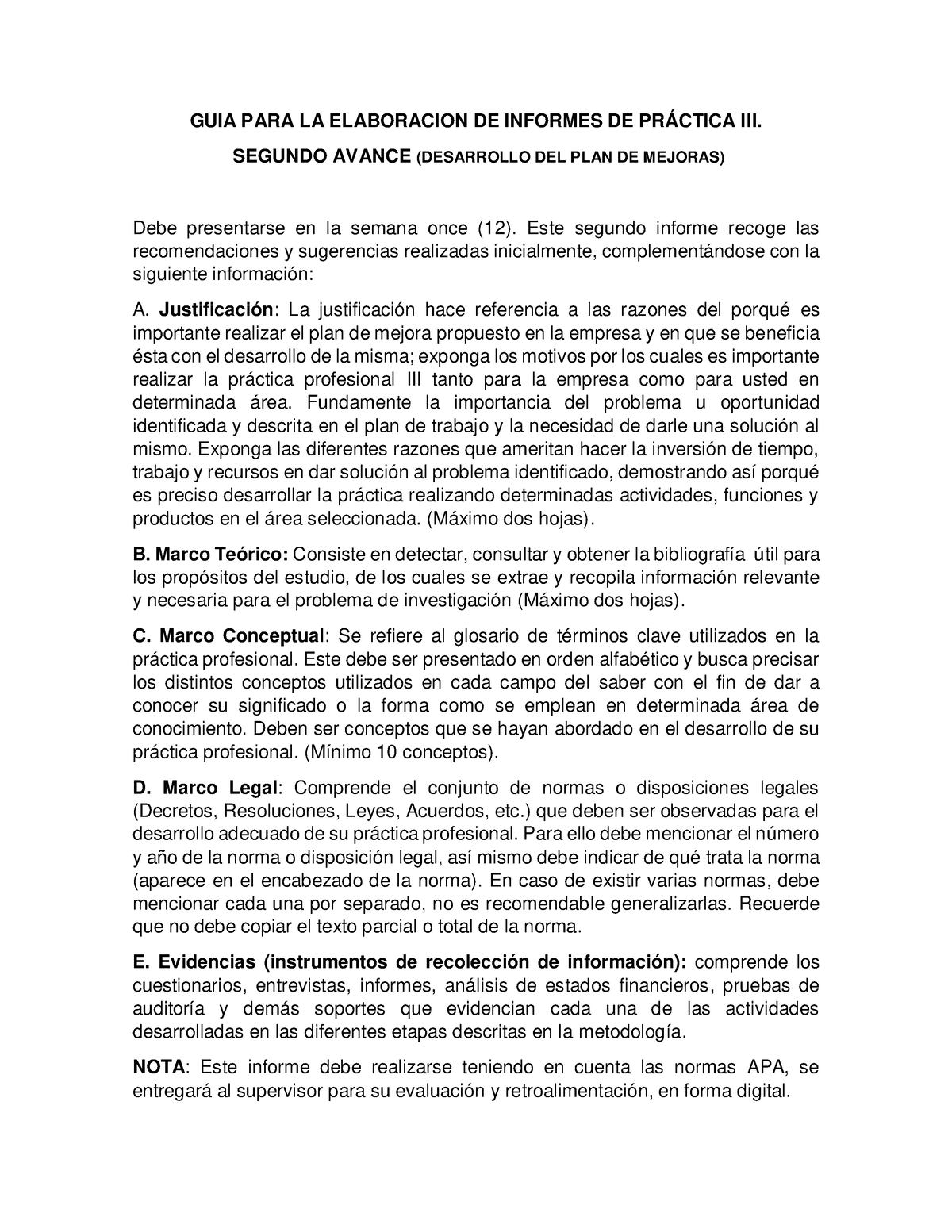 GUIA PARA LA Elaboracion DE Informes DE Práctica III-2 Informe - GUIA ...