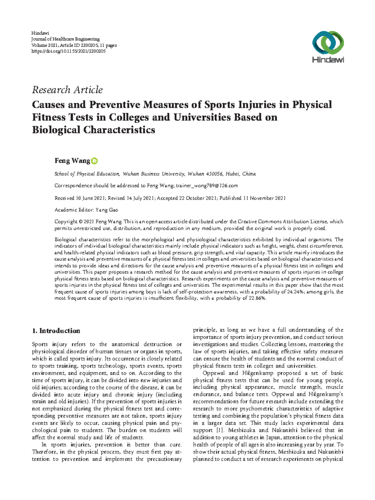 Causes and Preventive Measures of Sports Injuries -is is an open access ...