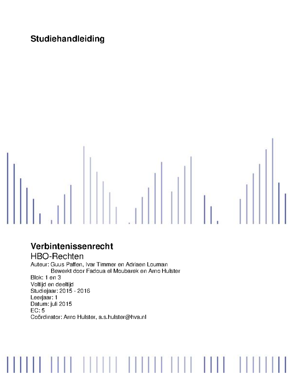 Studiehandleiding Verbintenissenrecht 2015 - 2016 - 1 ...